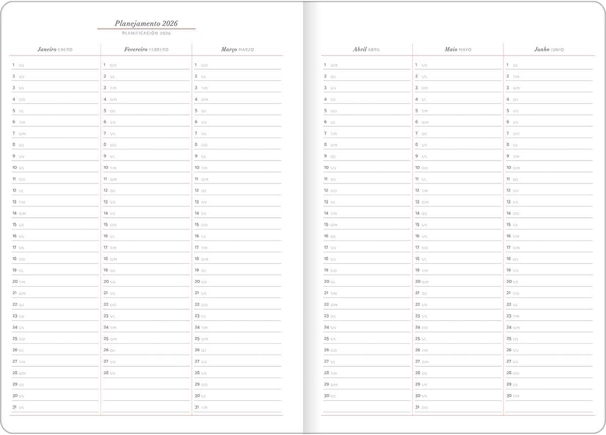 Tilibra - Planner Executivo Grampeado 17,8 x 25,4 cm Cambridge 90 G 2026 - Preta