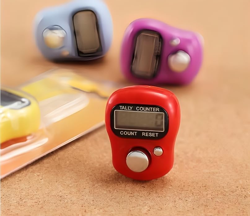 OMNEON Multiuse Finger Counter| Portable Handheld Digital Tally Counter with Adjustable Ring 5-Digit LCD Display| Ideal for Mantra Jap, Sports, Knitting, and Exercise(Color May Vary) (1) - Image 3 thumbnail