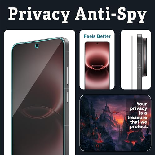 Image of FIRST MART Privacy Tempered Glass for Vivo X300 Ultra, 2 Pack | Anti-Spy 9H Screen Protector, Edge-to-Edge, Case-Friendly, Scratch Resistant, Bubble-Free