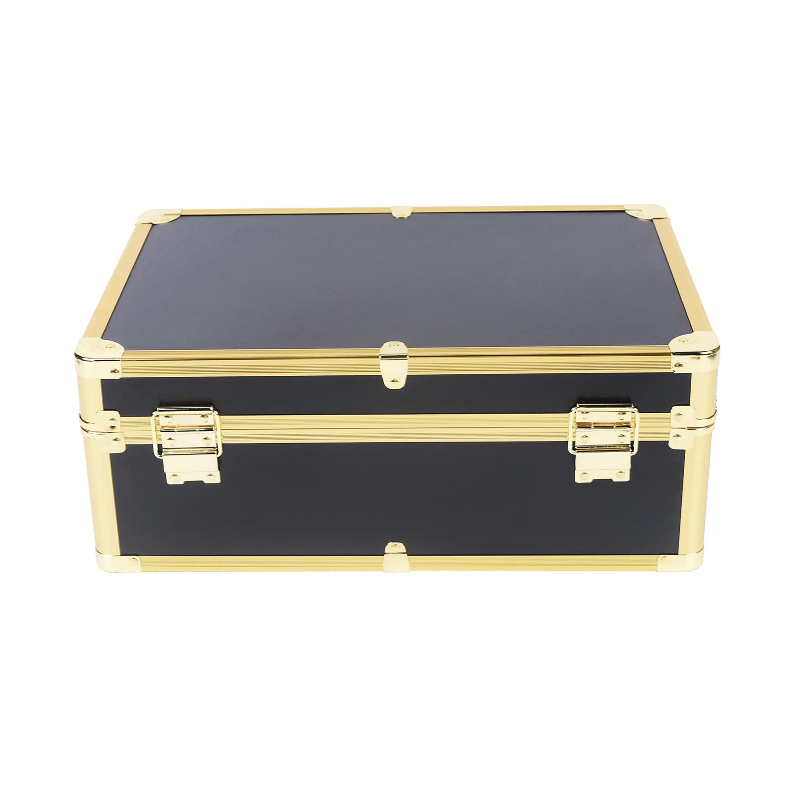 Bolsa de peluquería con cerradura de combinación, maletín de transporte para cortapelos y artículos de peluquería, bolsa de almacenamiento (oro, 40 x 40 x 18 cm)