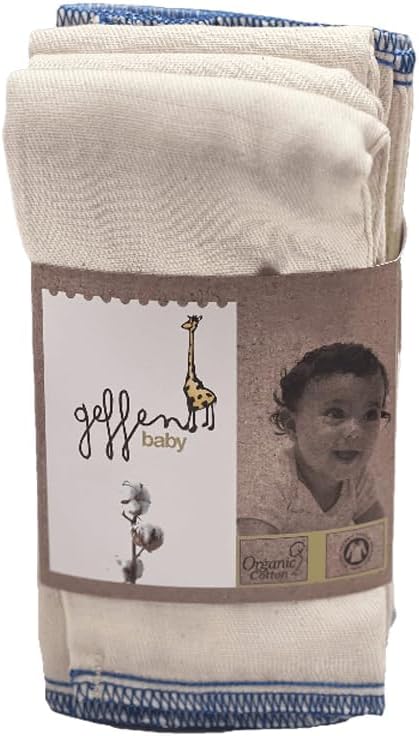 Geffen Baby Paquete de 6 rellenos de algodón orgánico de 10 x 14 pulgadas, insertos de pañales de tela reutilizables y paños para eructos, azul