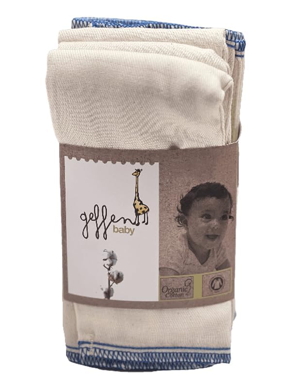 Geffen Baby Pakistani Organic Cotton Prefolds (10x14) for Cloth Diaper Inserts, Reusable Burp Cloth for Baby, Navy Pack of 6 (2x8x2)