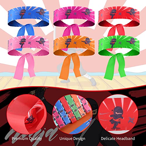 DOSTATNI 24 Pieces Red Ninja Warrior Headbands for Birthday Party Favors, Decorations and Theme Supplies by DOSTATNI - Used condition - Image 3