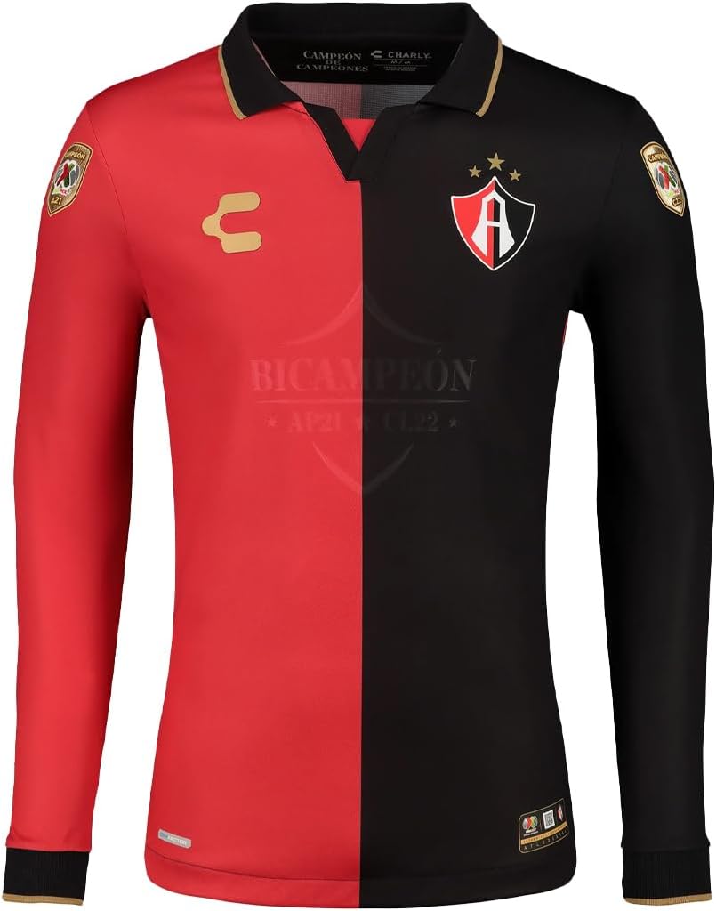 Charly Men's Atlas Home Jersey BiCampeon Edition (as1, Alpha, 3X_l, Regular, Regular, 3X-Large) Red, Black