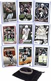 Las Vegas Raiders Cards: Fernando Mendoza, Ashton Jeanty, Maxx Crosby, Kirk Cousins, Nakobe Dean, Brock Bowers, Bo Jackson, Tim Brown, Tre Tucker ASSORTED Football Stars & GOATs Trading Card & Wristbands Gift Pack