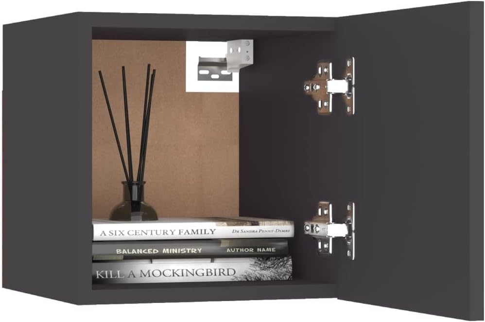 Side Tables Decorative Cabinets Bedside Tables Storage Living Room Side Tables Unique Side Tables Sofa Side Tables Bedroom Nightstands Bedside Cabinet Gray 12"x11.8"x11.8" Engineered Wood