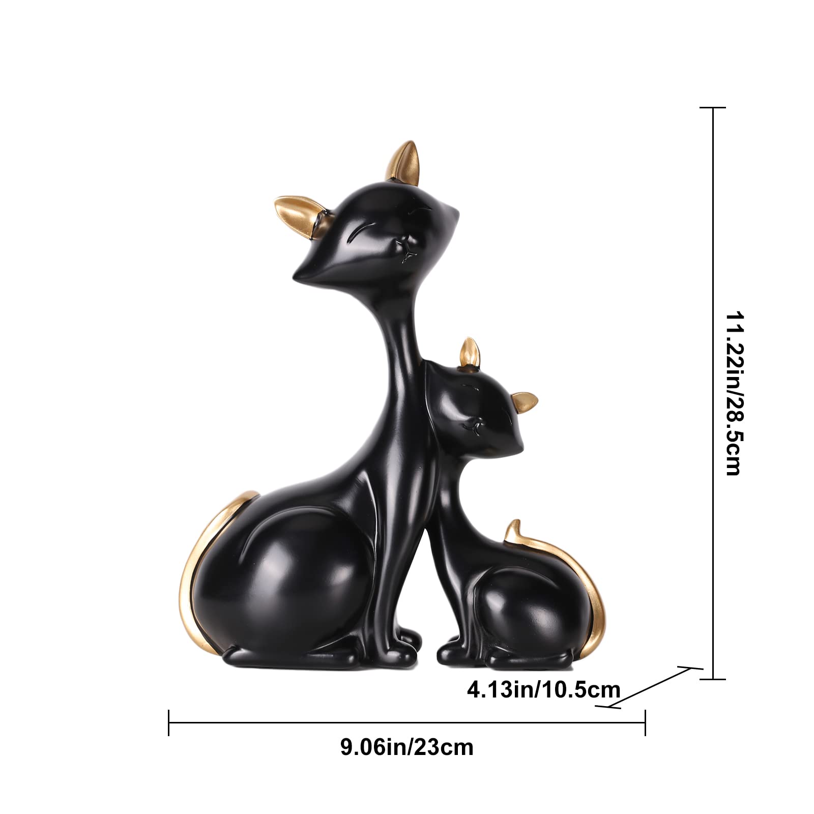 チーター？Deco Figurine Black Cat 90 SHENGTIAN Cat Statue, Home Decor Mini Cat Figurines, Room Decor