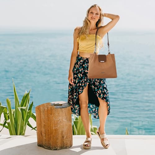 BESMART Denim Canvas Tote Bag Shoulder Bags for Women, Women's Handbag with Circle Chain, Female Satchel for Daily/Commuter2