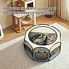 Siedihit Dog Cat Playpen, Puppy Pet Playpen Indoor for Small Dog Crate Tent Cage Outdoor, Portable Pop Up Dogs Enclosure Kennel with Carrying Case for Dogs/Cats/Rabbits(Grey, Small #4