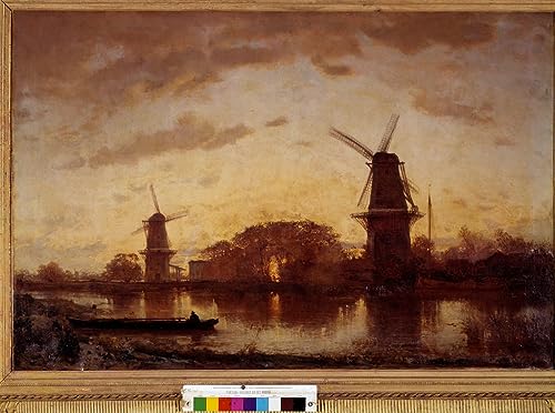 Peinture de Félix Ziem toile murale abstraite paysage Pays-Bas décoration salon 60x90cm