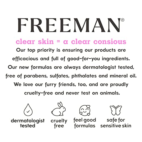 Freeman Limited Edition Glacier Water Pink Peony Cream Gel Facial Mask & Charcoal Black Sugar Mud Facial Mask, Hydrating & Detoxifying Skincare Masks, Gift Set, 2 Count, 1.5 Fl.oz./44 Ml Tubes #TOP7