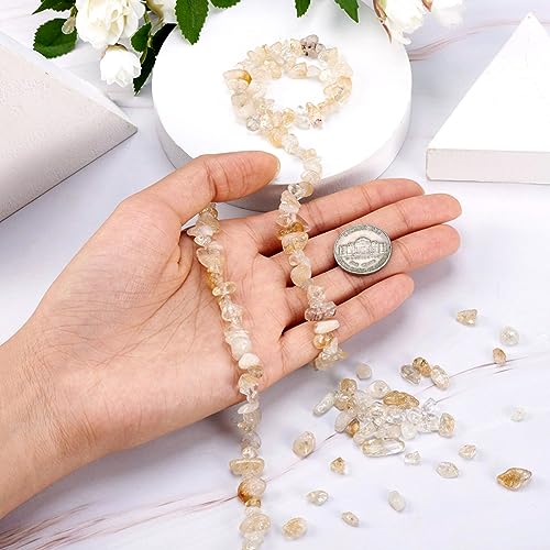 Cheriswelry Citrine Bead Chips Strand 5~8mm Tumbled Gems Healing Chakra Crystals 34 Inches for Jewellery Necklace Bracelet Earring Making - Image 4