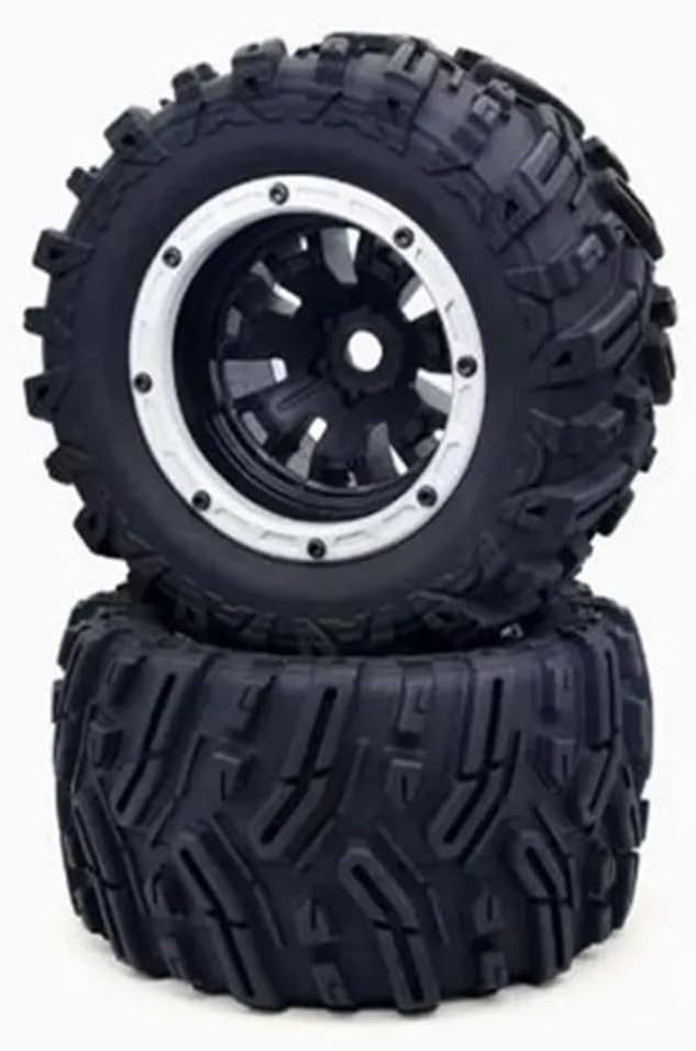 2 個シルバー 188 ミリメートルホイールとタイヤセット 1/7 RC 車両 MX