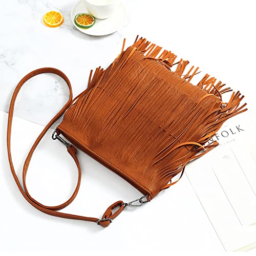 Lytosmoo Fringe Purse For Women Vintage Leather Tassel Handbag Shoulder Bag Fringe Crossbody Bags Hobo Satchel Handbag #TOP3
