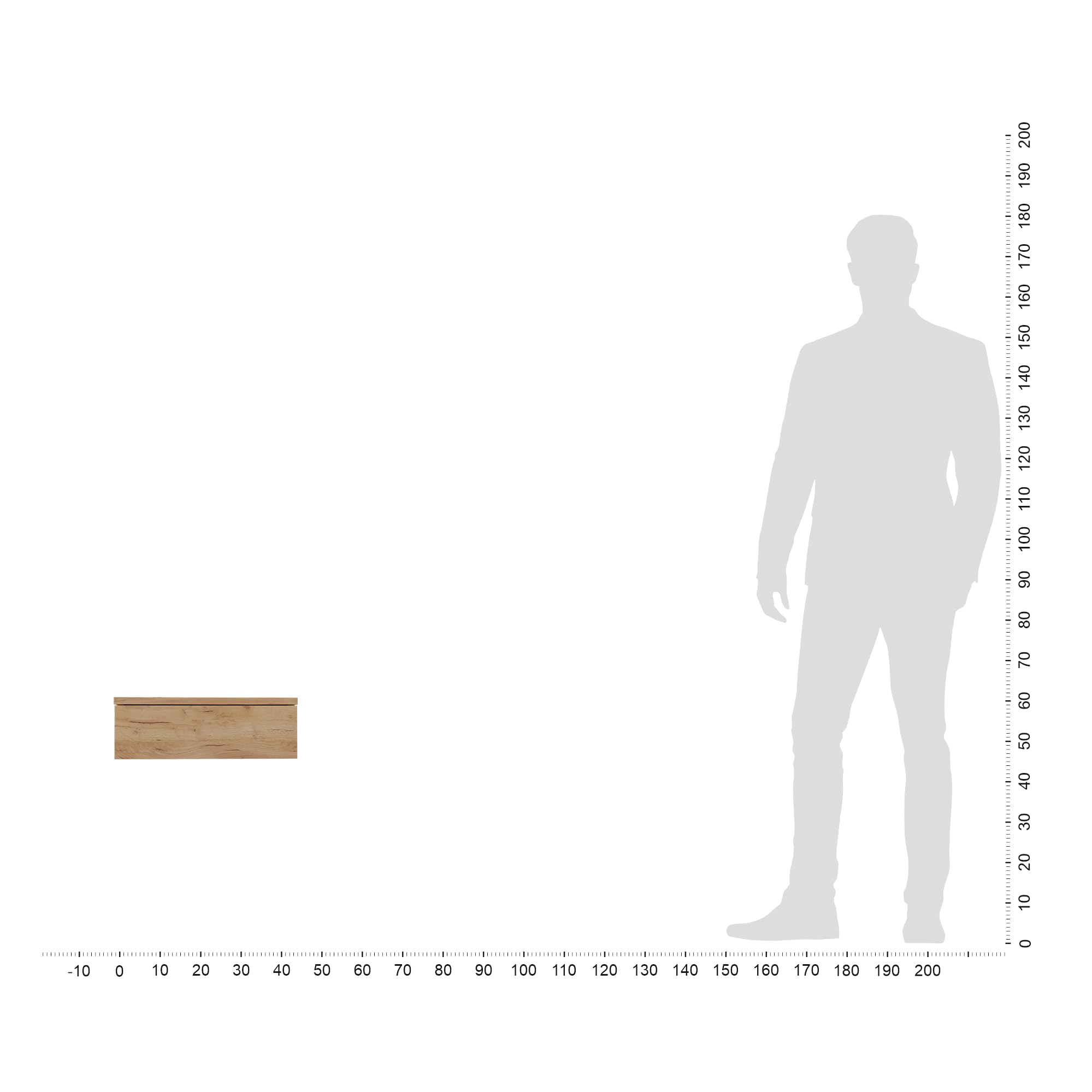 Komto Table de Chevet Suspendue Lot de 2 Chêne Miel – Table de Nuit Murale avec Tiroir, Idéal Chambre | Monaco 46 x 30 x 15 cm