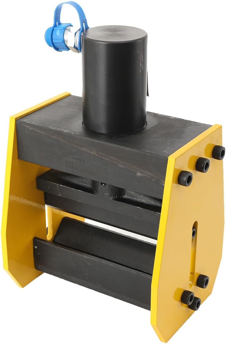 20T Hydraulic Busbar Bender Machine Bus Bar Bending Tool Copper CB-200A 12mm Copper/Aluminum, 8mm Iron, 6mm Stainless Steel Bending Tool, 200mm Width, Works with Hand/Foot/Electric Pumps