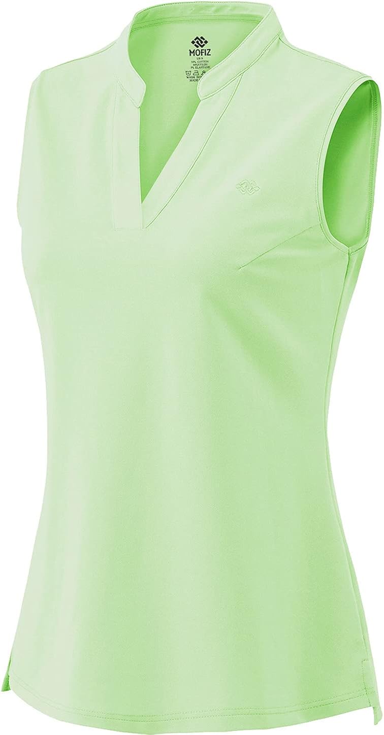 Women Golf Polo Shirts Sleeveless UV Sun Protection Ladies Tops Moisture Wicking Athletic Shirts : Sports & Outdoors