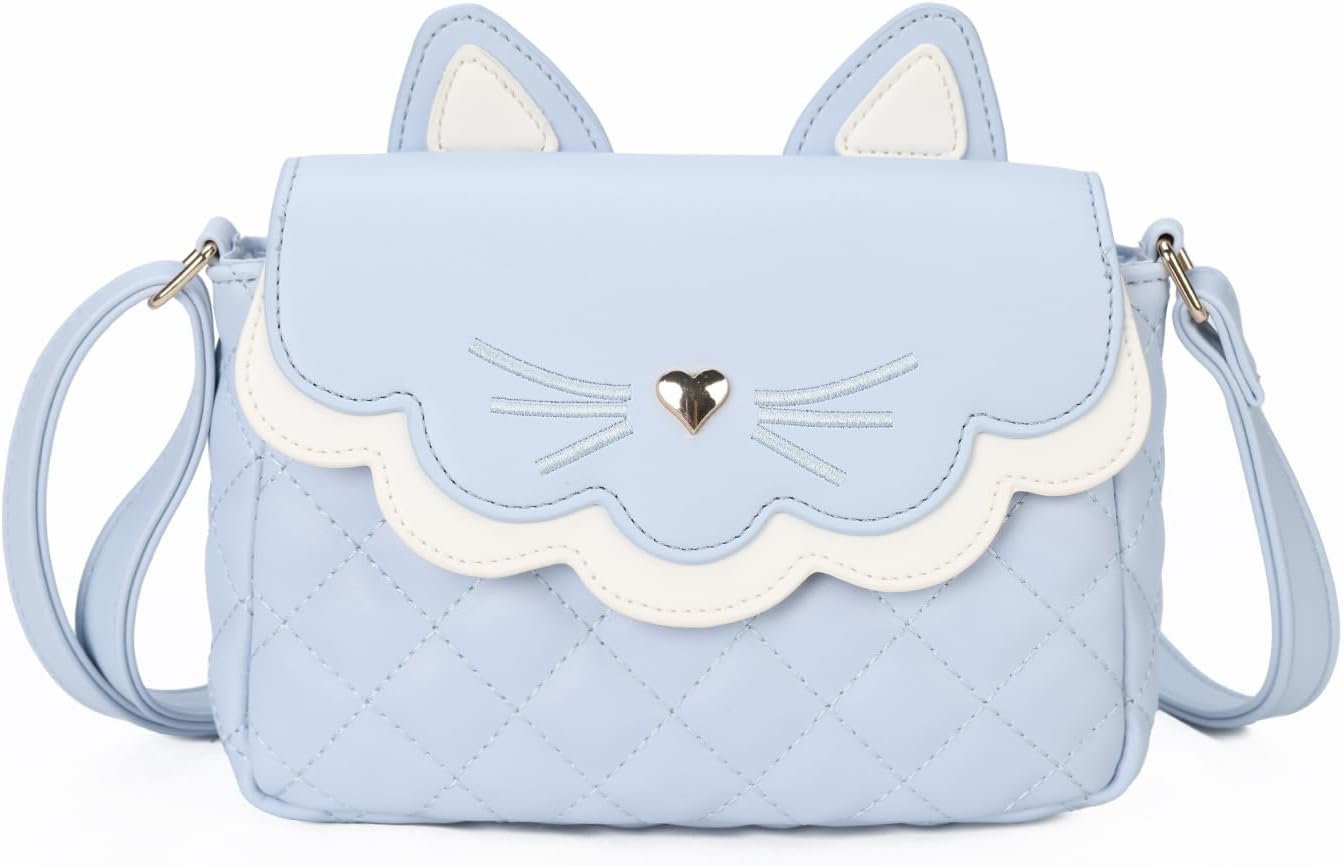 Gladdon Teen Girls Crossbody Bag Cute Cat Wallet for Girl Birthday Gifts Purses