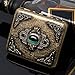 Goshentech Vintage metal case, metal plated copper,18-20 capacity, surface imitation emerald ornament,gift box packaging(Bronze, 85mm King Size)