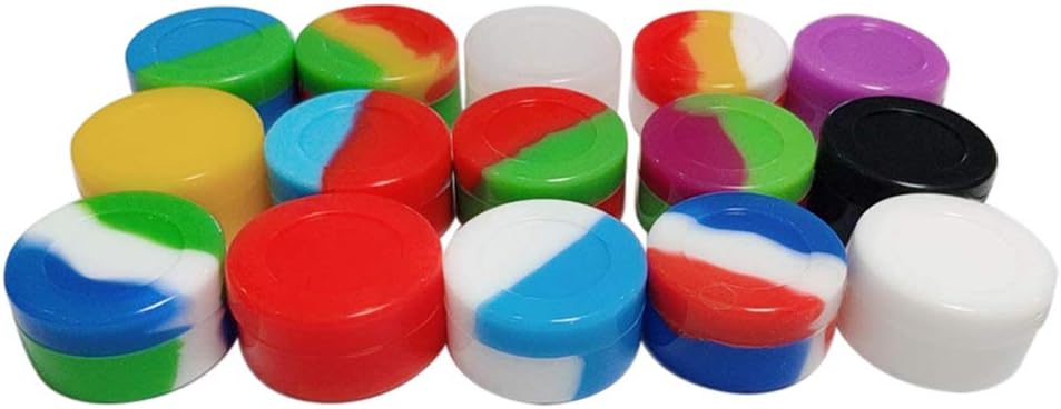 7ml Lots Silicone Container Box 18 colors 100pcs