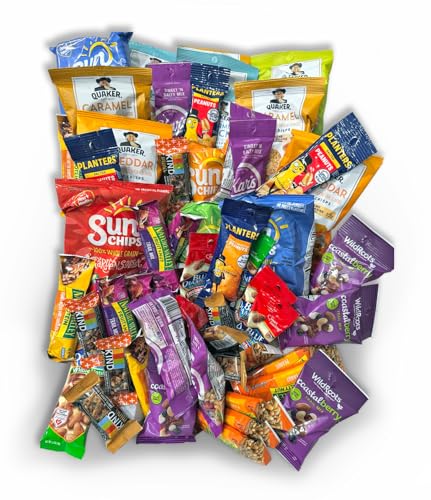 Mixed Snack Box (75 pieces), Assortment of Healthy Snacks for Medium Office: for Staff, Team, Client Meetings, and Training sessions. Snacks variety pack.