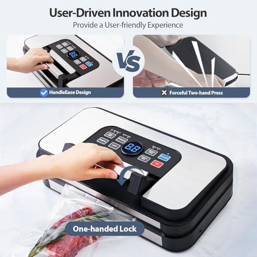 95kPa Precision Vacuum Sealer for Food with Dry Moist Modes 2X Strength - image 8