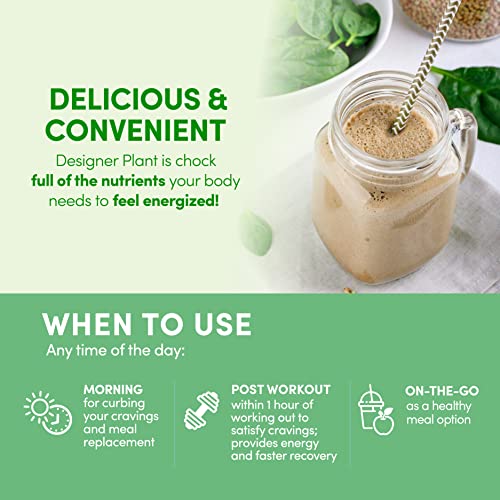 Designer Wellness, Designer Plant Meal Replacement, Pea Protein And Organic Sprouted Rice Protein Powder With Vitamins, Minerals, Healthy Fats, And Antioxidants, Begium Chocolate, 1.32 Pounds #TOP7