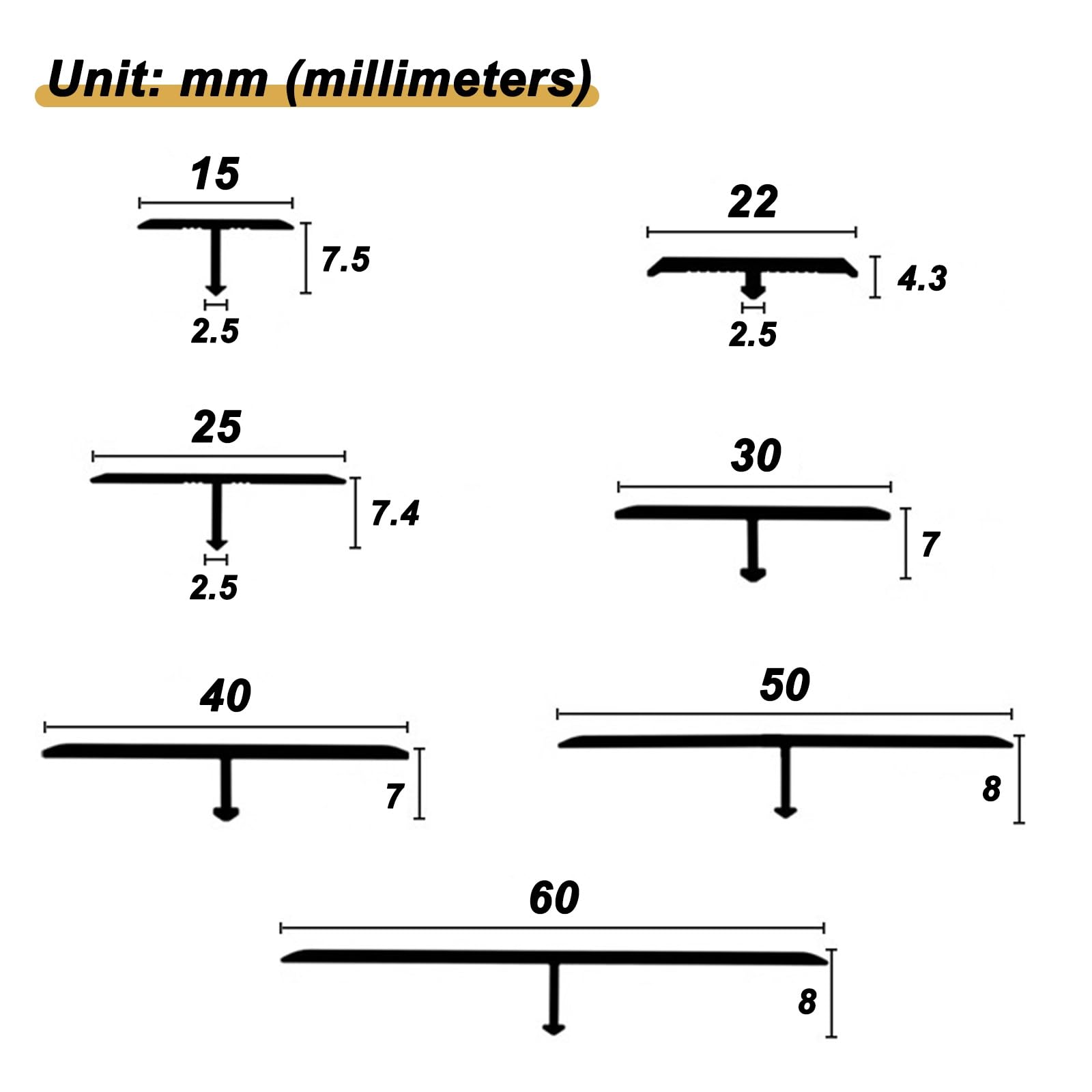 Profilo Di Transizione A Forma Di T In Alluminio – Rivestimenti Per Pavimenti Per Porte, Laminato E Coprifessure | Pronto Per Il Fai Da Te(Gray,3 * 300cm)