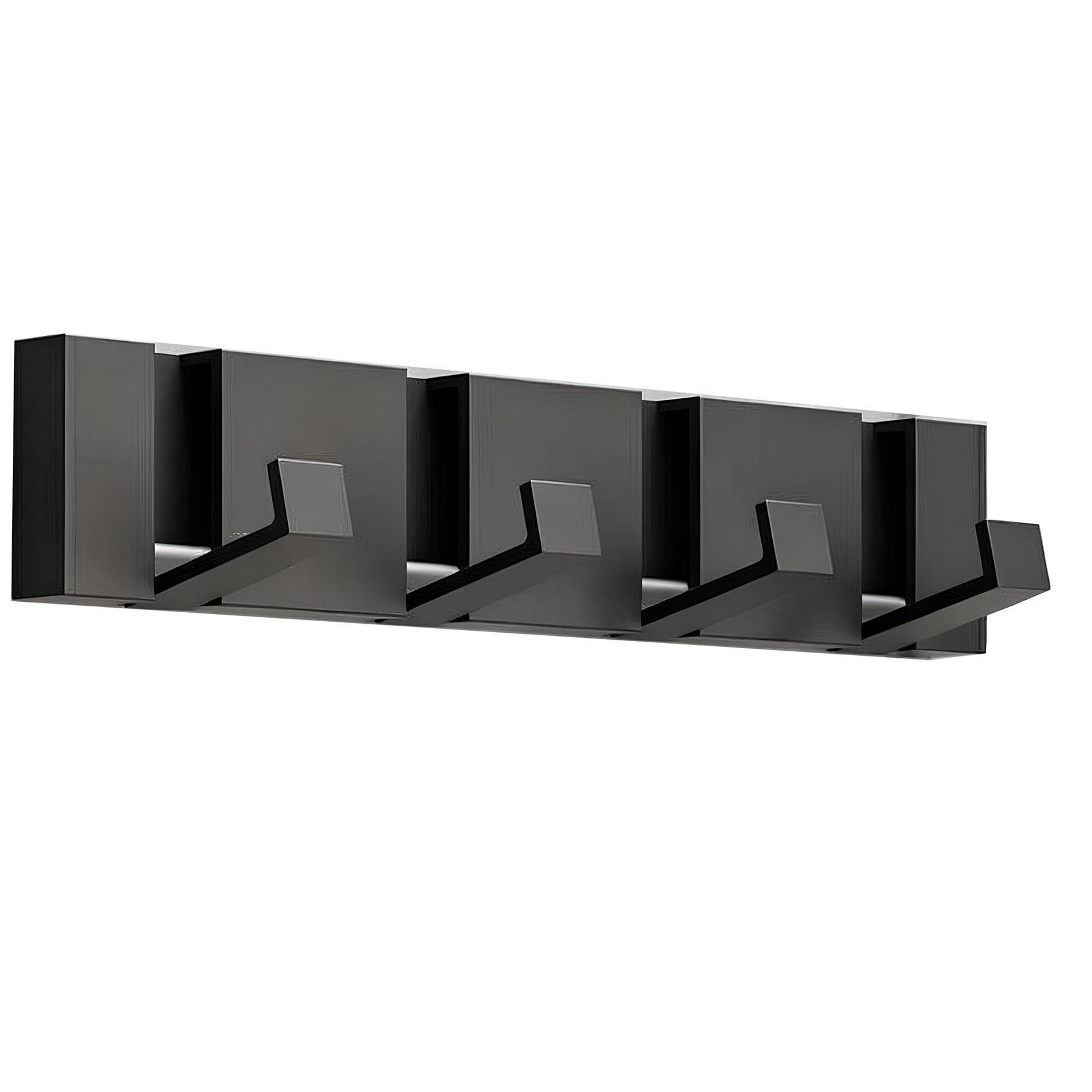 Tzufa Grey Foldable Coat Rack Wall Mounted Aluminum Coat Hooks Hanger Organizer