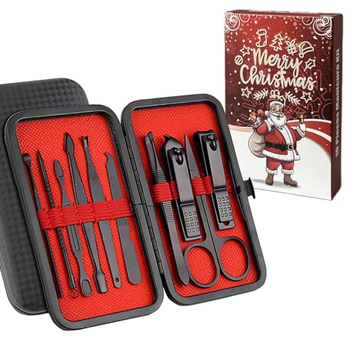 Nail Clippers Set, 10 PCS Professional Manicure Set and Pedicure Kit with Travel Case,Stocking Stuffers, Christmas Gift for Men and Women