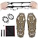 Crampons Upgraded 19 Spikes Ice Snow Grips Traction Cleats System Safe Protect for Walking, Jogging, or Hiking on Snow and Ice (Medium)