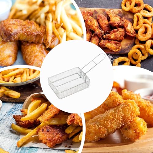 Mini cestas para freír de acero inoxidable para ahorrar espacio en cocina 5