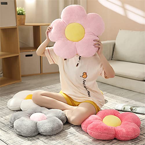Wyike Cute Flower Pillow Plush Flower Cushion Floor Pillow Cushions Leisure Pillow Car Cushion Room Decor Pillow (40Cm, Pink/Yellow) #TOP2