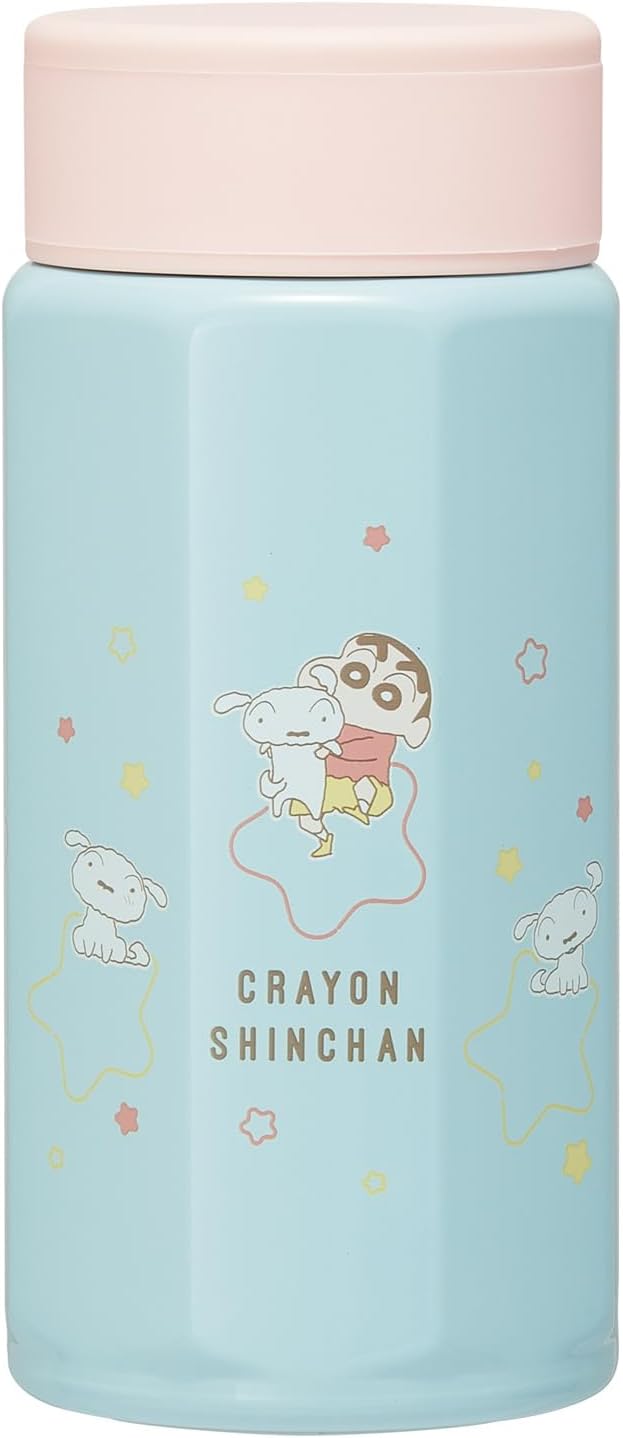 Skater STO4-A Octagonal Stainless Steel Mug Bottle, 11.8 fl oz (350 ml), Thermal, Cold Retention, Crayon Shin-chan, Pastel Star
