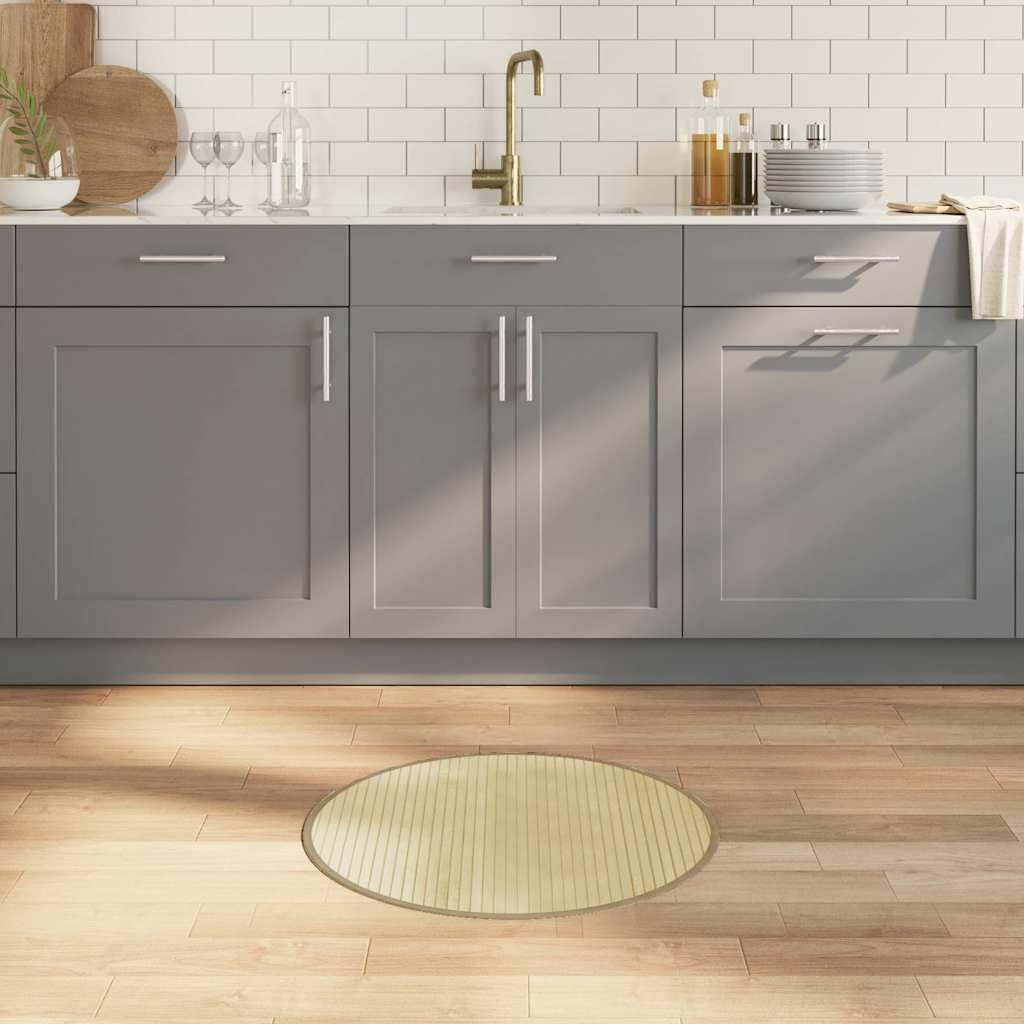 vidaXL Teppich Handgefertigt Jute Rund 120 cm Grau