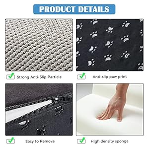   Dog-Stairs-for-Small-Dogs-High-Beds-25-H-5-Step-Dog-Steps-for-Small-DogsCats-Pet-StairsPet-Steps-for-High-Beds-Climbing-Non-Slip-Balanced-Dog-Ramps-for-Old-DogsCats-Injured-Grey