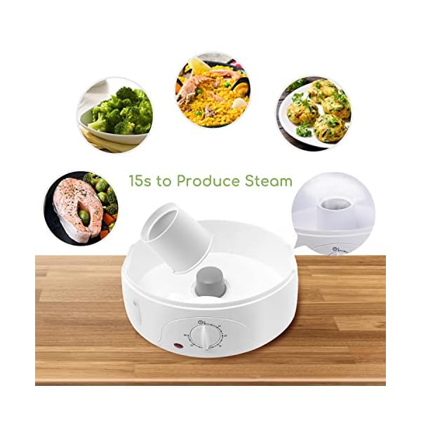 Aigostar 3 Tier Food Steamer, Electric Vegetable Steamer with BPA Free