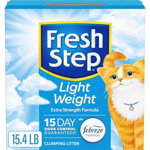 Fresh Step Light Weight Clumping Litter, Extra Strength Formula With Febreze Freshness, 15.4 lb. Box (Package May Vary)