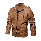 Generisch Herren Biker Jacke oder Kunstleder Lederjacke Kunstlederjacke Herren Herren Jacket Security Jacke für Sohn/Freund/Ehemann