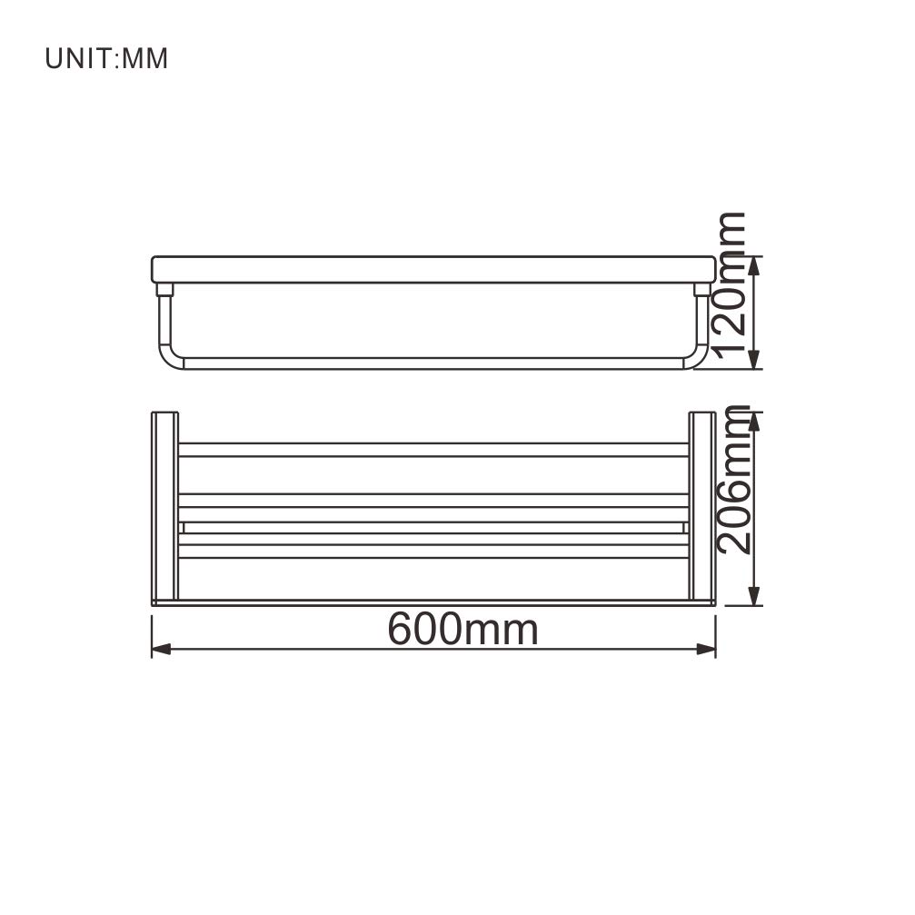 Ibergrif Plinto, Wall Toallero Múltiple Cuadrado, Estantes de Latón, Repisa de Baño, Plata