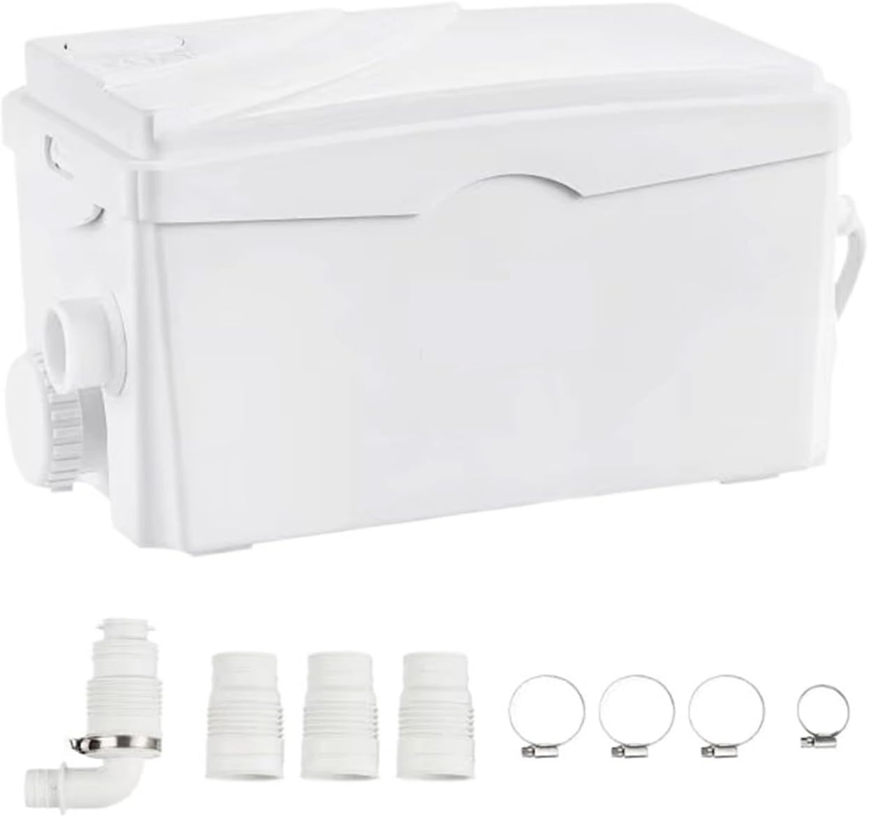 1pcs Macerator Pump 350W 6000 L/h Flow 23 ft/7 m Head Macerator Sewerage Sump Pump with 3 Water Inlets Water Disposal Machine