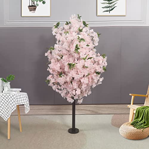 Zmhlhyjy Artificial Cherry Tree Artificial Plant Artificial Ttree For Indoor And Outdoor Wishing Tree Family Garden Office Party Wedding Hotel (24 Inch High Light Pink) #TOP7