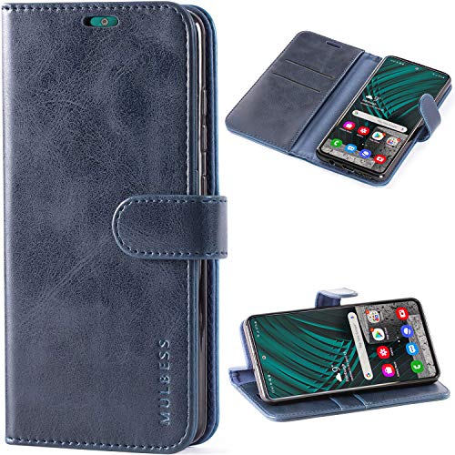 Mulbess Handyhülle für Samsung A51 Hülle, Samsung A51 Klapphülle, Leder Samsung Galaxy A51 Schutzhülle, Handytasche für Samsung Galaxy A51 Hülle Tasche, Navy Blau