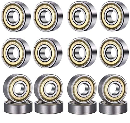 608 Zz Ball Bearings(10Pcs), 608Zz Metal Double Shielded Miniature Deep Groove Skateboard Ball Bearings (8Mm X 22Mm X 7Mm) #TOP14