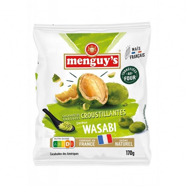 MENGUY'S Wasabi - Juego de 4 cacahuetes (170 g)