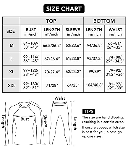 Jzcreater Thermal Underwear For Men, Mens Long Johns Thermal Underwear Set, Winter Fleece Lined Base Layer Set For Cold Weather (Large, Black) #TOP4