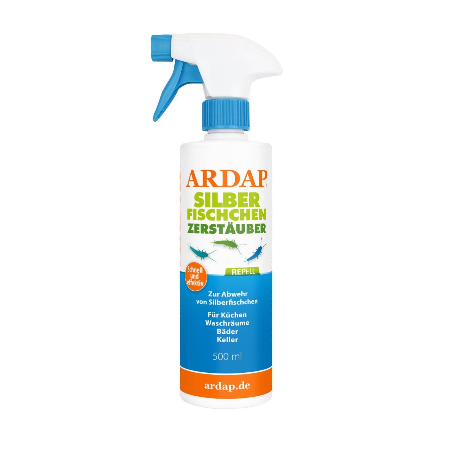 ARDAP Repell Silverfish Atomiser 500 ml – Silverfish Spray – Agent Against Silverfish – Silverfish Spray – Spray Against Silverfish – Works Quickly and Effectively ⟮PT19⟯