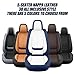 QUYDDC Universal Waterproof Nappa leather Car Seat Covers - Full Set Protects & Keeps Front Rear Seats Clean -Comfortable & Fashionable Bucket Seat Protector Fits Most Cars, SUVs, Sedans -Black Coffee