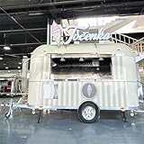 Street Vendor Food Truck Custom Sales | Mobiler Anhänger für kleine Unternehmen mit Küchenaufteilung und Leitplanke | Festival Ready