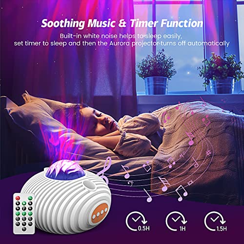 Galaxy Projector, Star Projector Galaxy Light For Bedroom, Aurora Night Light Projector Room Decor For Kids/Teen Girl And Adult, With Bluetooth Music Speaker & Remote Control, Ideal Gift For Birthday #TOP3